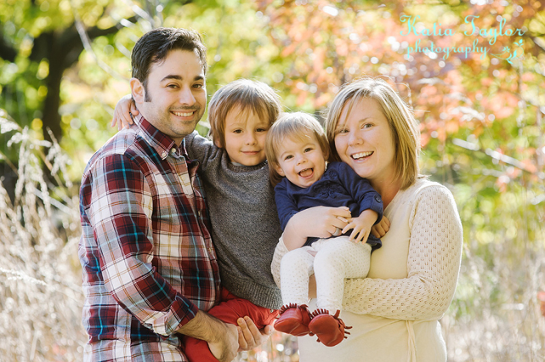 Beautiful family portrait, fall season portrait, High Park, Toronto