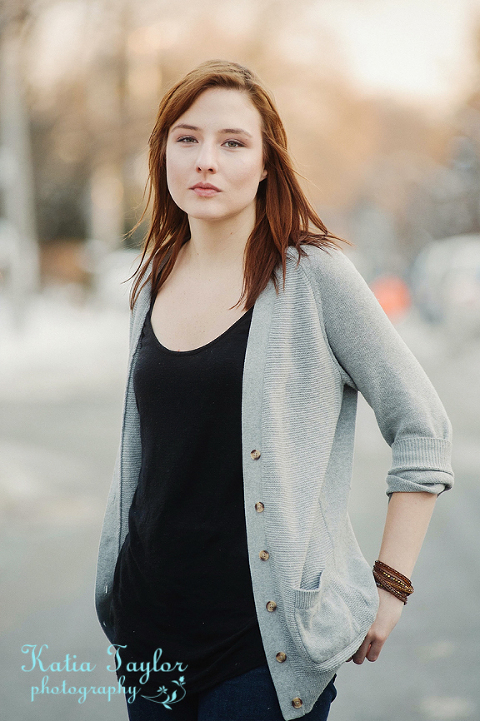 Portrait of model in an urban street