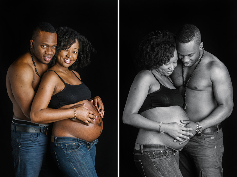 Toronto pregnancy image of couple and baby bump