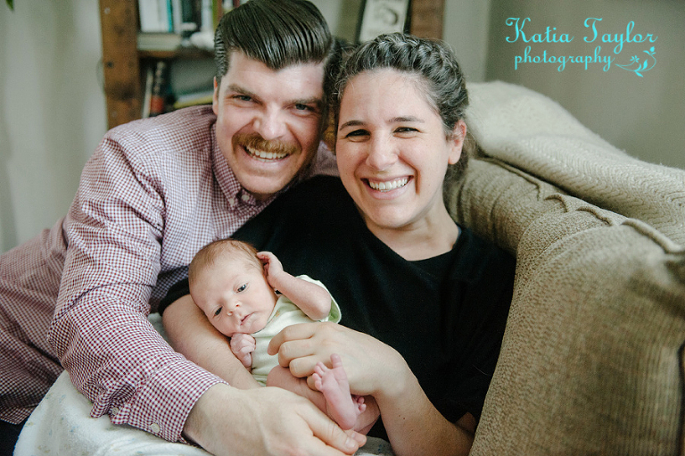 Toronto newborn portraits. New family with baby.