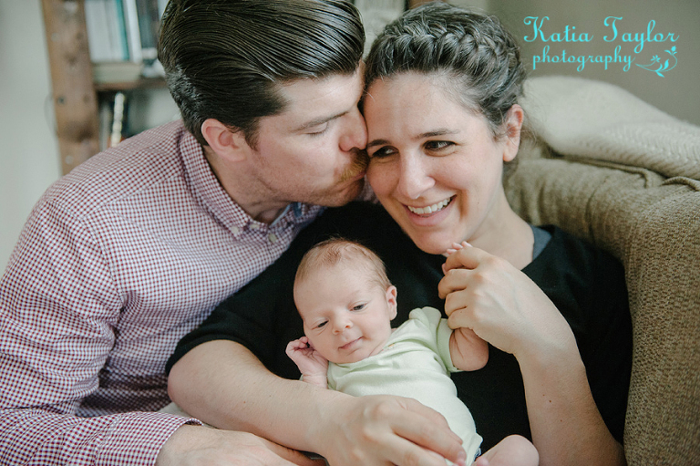 Toronto newborn portraits. New family with baby.