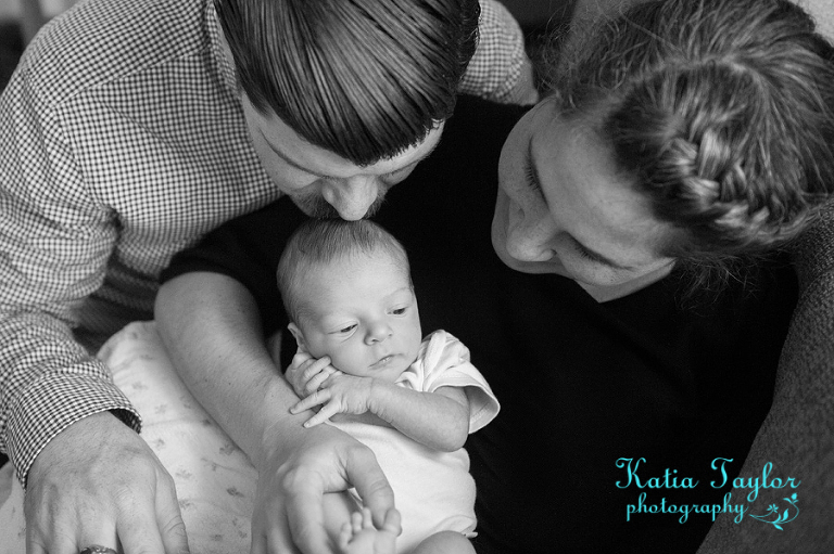 Toronto newborn portraits. New family with baby.