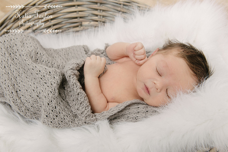 Newborn baby in studio, Toronto