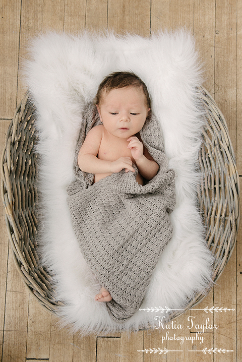 Newborn baby in studio, Toronto