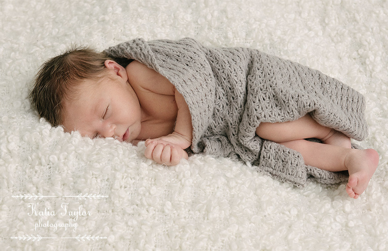 Newborn baby in studio, Toronto