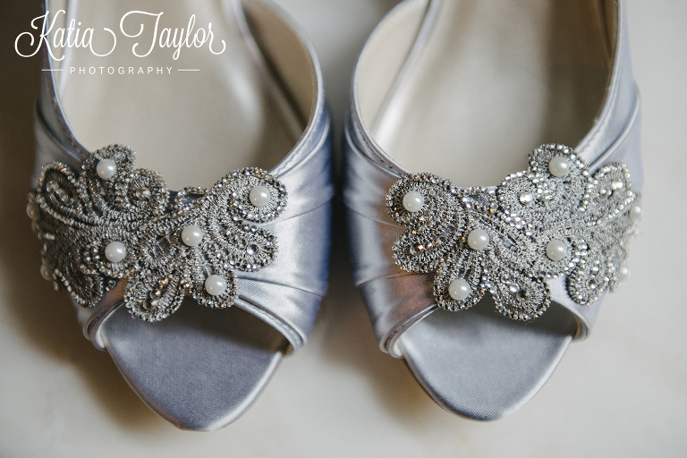 Amazing lavender and jewelled bridal shoes. www.katiataylorphotography.com