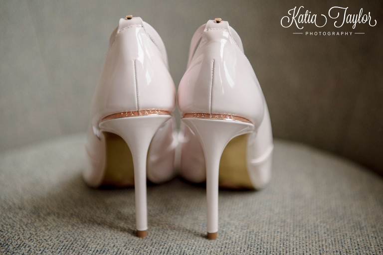 Detail shot of bridal shoes