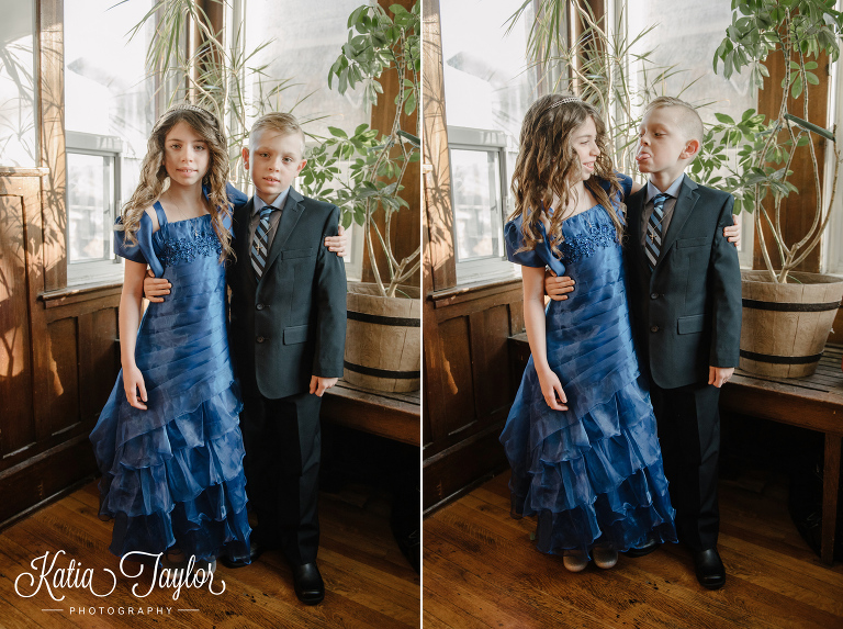 First communion. Toronto. Portrait of brother and sister.