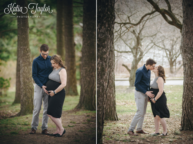 Sweet moments between pregnant woman and her husband. Toronto maternity portraits. www.katiataylorphotography.com