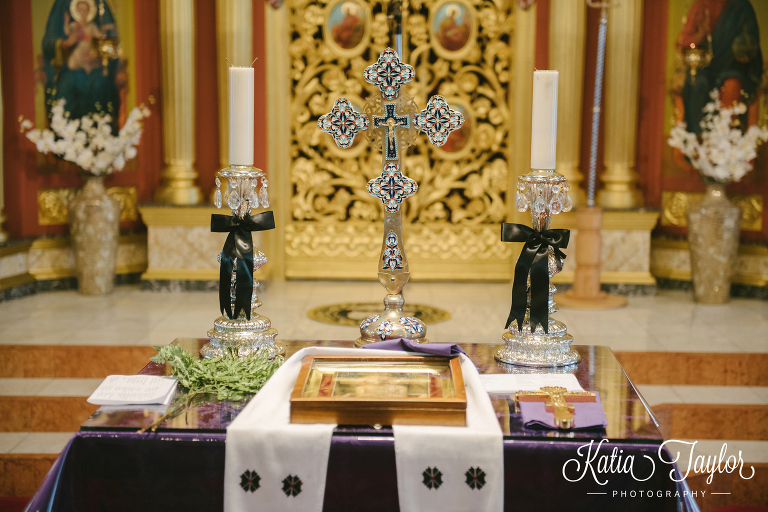 Details of the alter. Toronto Ukrainian Orthodox Baptism. Saint Volodymyr Ukrainian Orthodox Church. 