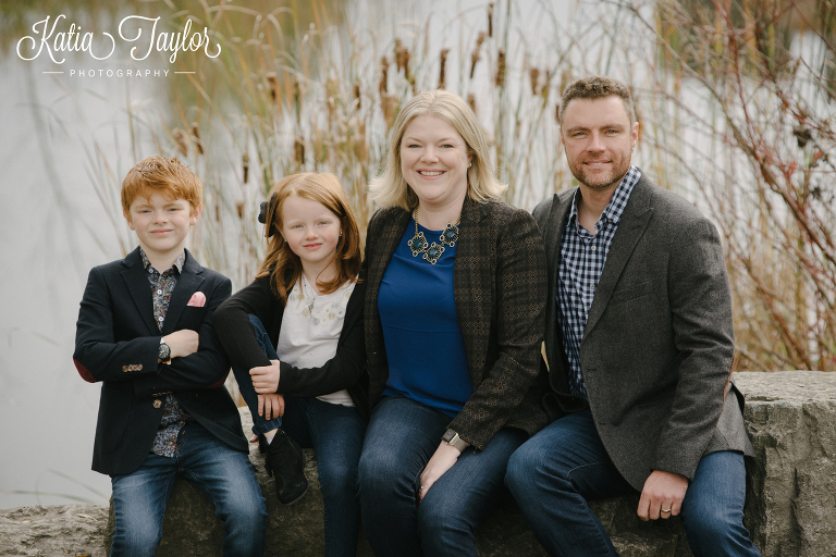 Toronto family portraits at the Evergreen Brickworks in the Fall.