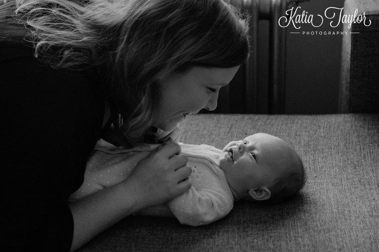 Mommy and baby. Two-month-old baby girl. Toronto baby photos.