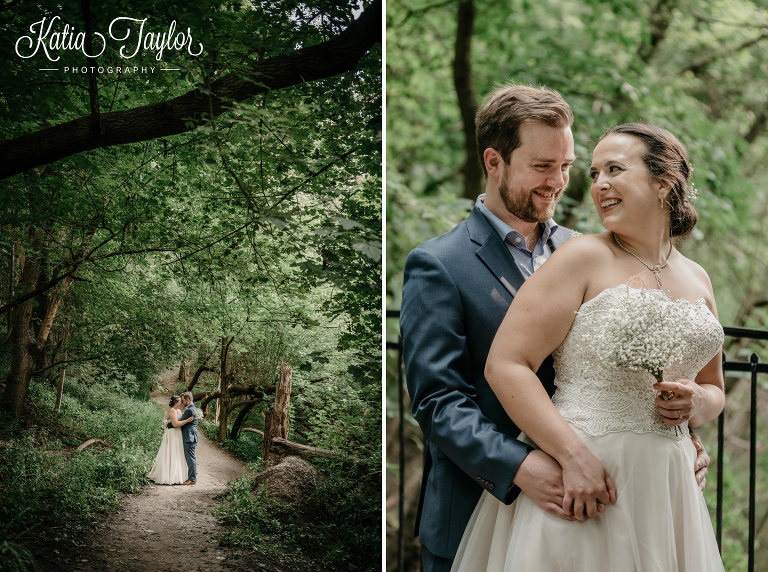 Bride and groom enjoying some time in High Park. Toronto Wedding Photography.