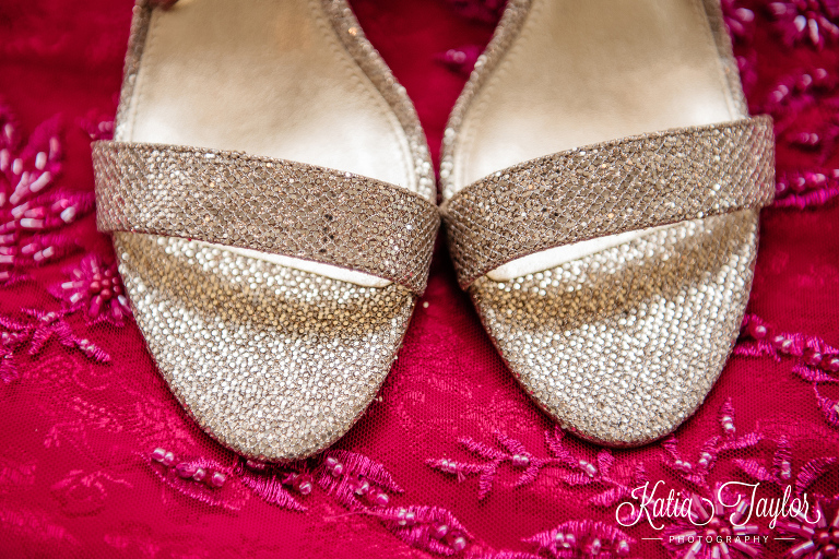 Sparkly wedding shoes