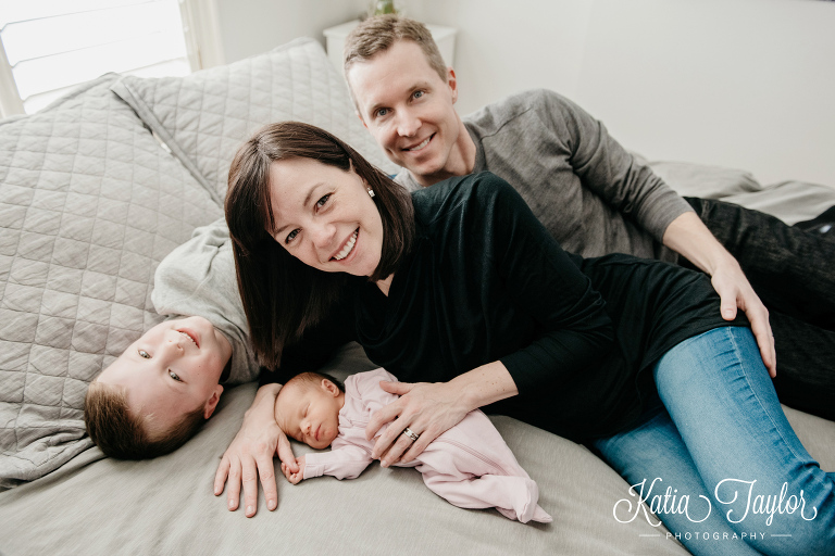 Family with their new born baby girl